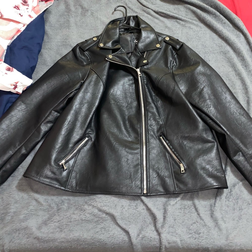 Faux leather jacket